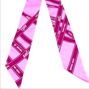 Hermes logo ribbon twilly authentic. 100% silk. I no longer have the box—RARE—